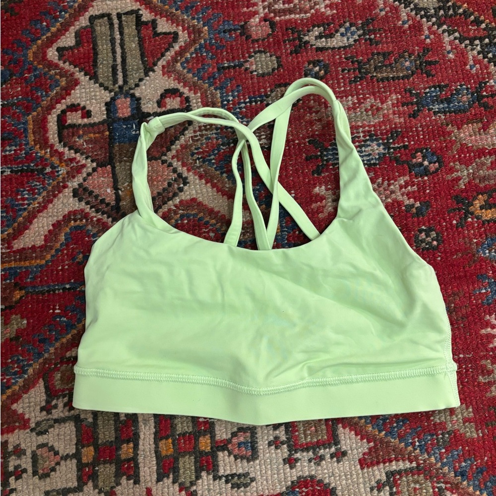 lululemon athletica Mint Green Strappy Sports Bra
